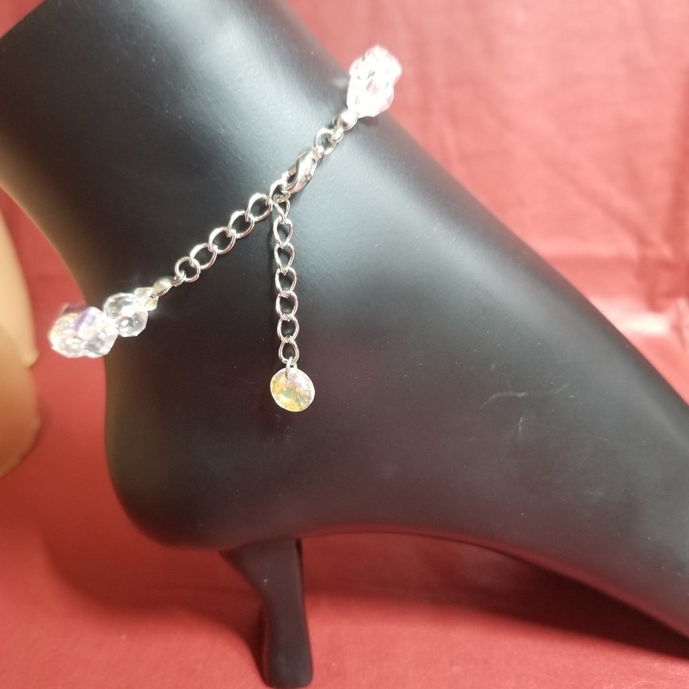 Irridescent Crystal Bracelet/Anklet - Picture 7 of 7